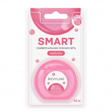 Зубная нить Revyline нейлон, вощеная, Bubble Gum, 50 м