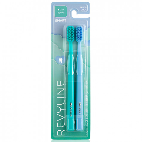Набор зубных щеток Revyline S6500 Smart Duo, Green + Blue